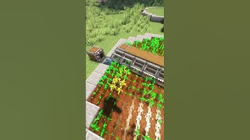 Fully automatic crop farm with the Minecraft Create mod #short #minecraft #minecraftbuilding