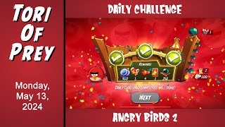 How To Beat Angry Birds 2 Daily Challenge!  May 13 - Red's Rumble!  Complete!  Bonus Card!