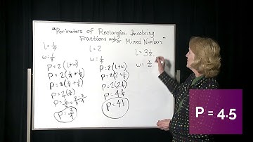 Perimeters of Rec Using Fractions and Mixed Numbers Set 1