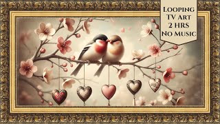 Valentine's Day Vintage Love Birds Gold Frame TV Art Romantic Screensaver Paintings Wallpaper 2 Hrs screenshot 2