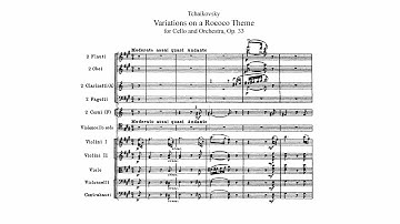 Tchaikovsky: Variations on a Rococo Theme, Op. 33 (Original Version) (with Score)