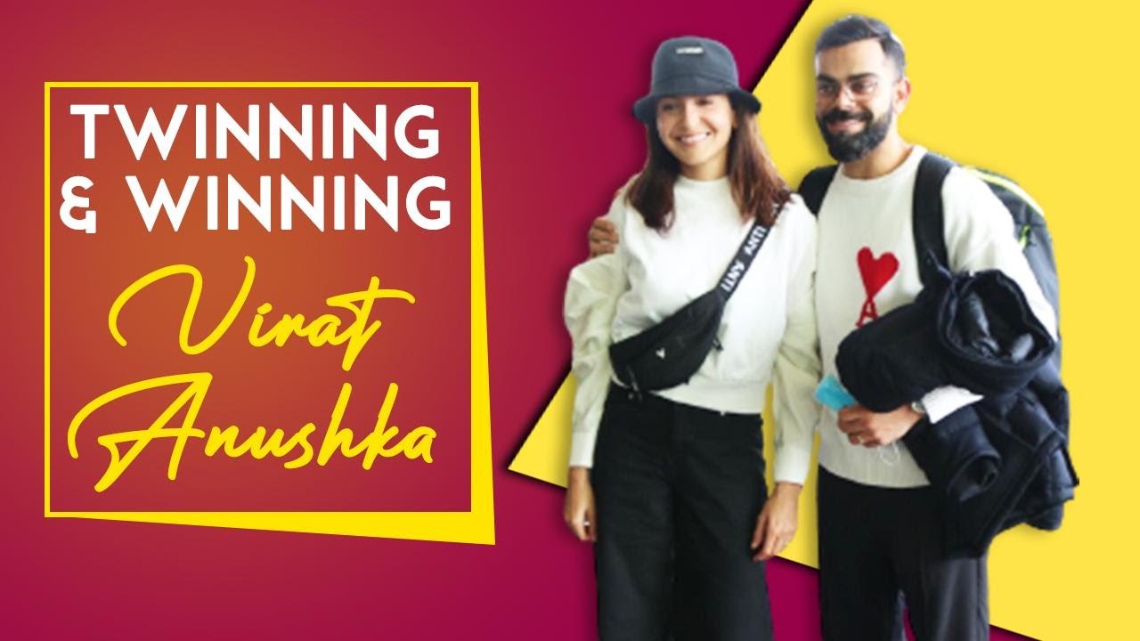 Watch]: Virat Kohli and Anushka Sharma spotted 'twinning' in