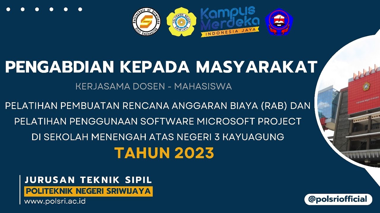Ms Project Rab PKM - PELATIHAN PEMBUATAN RAB DAN PENGGUNAAN MS. PROJECT DI SMAN 3 ...