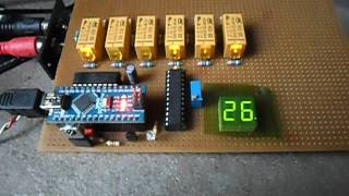Arduino volume control with 6 relays