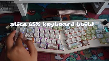 65% custom alice cidoo abm066 build with matcha switches and ghibli keycaps