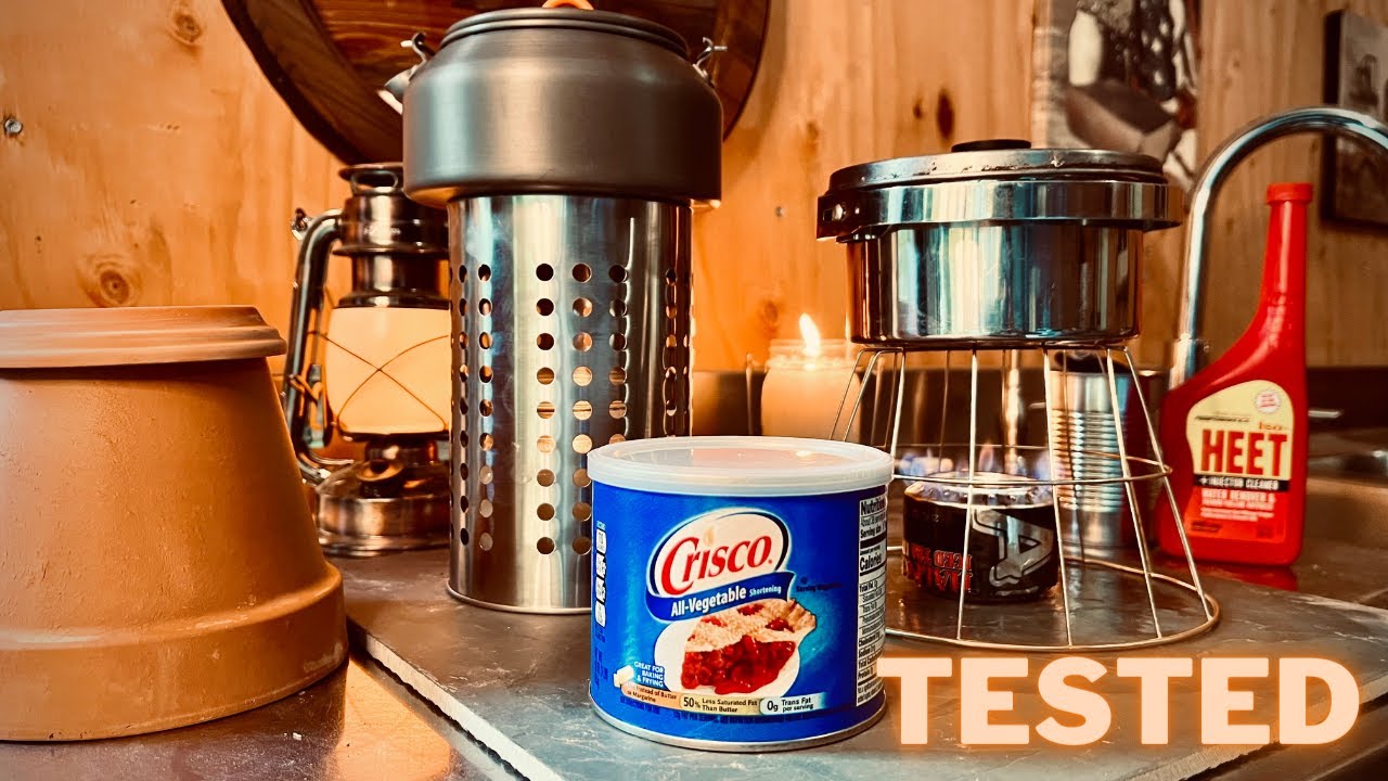 72 DAY CRISCO candle & Arizona Penny can stove TESTED No power