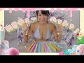 超巨乳すぎるバストIカップ100㎝グラドルが【利き〇〇やってみた】 桜井木穂