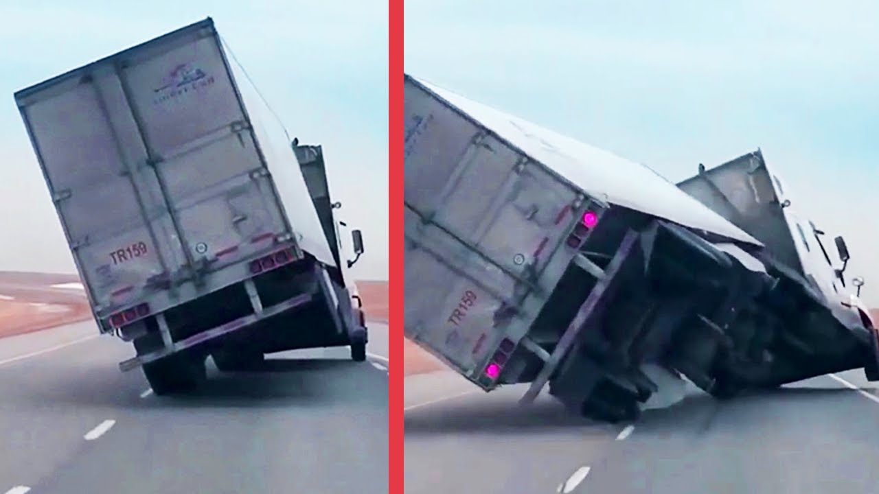Truck Flips Due To Extreme Winds YouTube