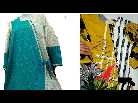 New Stylish & Unique Girl Angrakha Frock Cutting & Stitching - YouTube