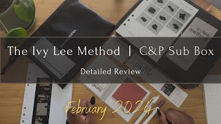 The Ivy Lee Method | February 2024 Sub Box Review + Practical Uses | Cloth \& Paper