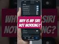 Why is My Siri Not Working? Quick Fixes! #siri #ios #apple