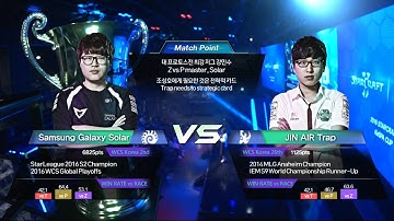 [KeSPA Cup] Solar vs Trap RO.16 Group C Final match set1