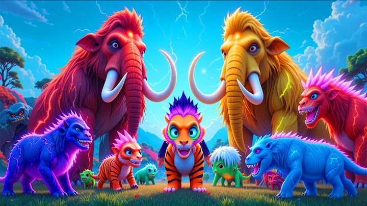 5 Giant Mammoth Elephant Cow Vs Giant Monster Cow Vs 5 Giant Lion Tiger Cub Saved By Woolly Mammoth