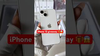 iPhone 13 giveaway 😱 #giveaway #shortsfeed #unboxingvideo #ytshort #gift#trendingshorts