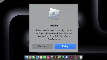 Roblox - failed to download or apply critical settings please check your internet -Macbook - imac