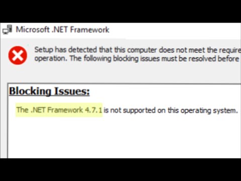The NET Framework 4.7.1 is not supported on this operating system in Windows - How To Fix Error