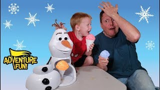 Disney’s Frozen Olaf Snow Cone Maker Machine! ❄Dad's Brain Freeze❄ screenshot 2