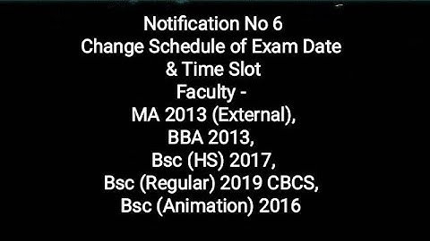 Notification No 6 - Change Schedule of Exam Date & Time Slot - Must Be Watch this video Carefully.