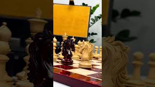 Danum Series 4.4 Premium Staunton Chess Set in Boxwood & Blood Rosewood