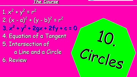 10.3 Circles 3. x²+y²+2gx+2fy+c=0 - Higher Maths Lessons - MrThomasMaths SQA x^2+y^2+2gx+2fy+c=0