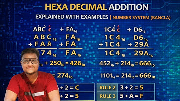 HEXA DECIMAL ADDITION EXPLAINED WITH EXAMPLES | NUMBER SYSTEM (BANGLA)