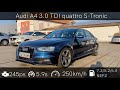 2013 Audi A4 3.0 TDI quattro 245PS German Autobahn/Country/City Drive POV Launch Control 0-100km/h
