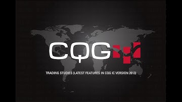 Trading Studies (Latest Features in CQG IC Version 2013)