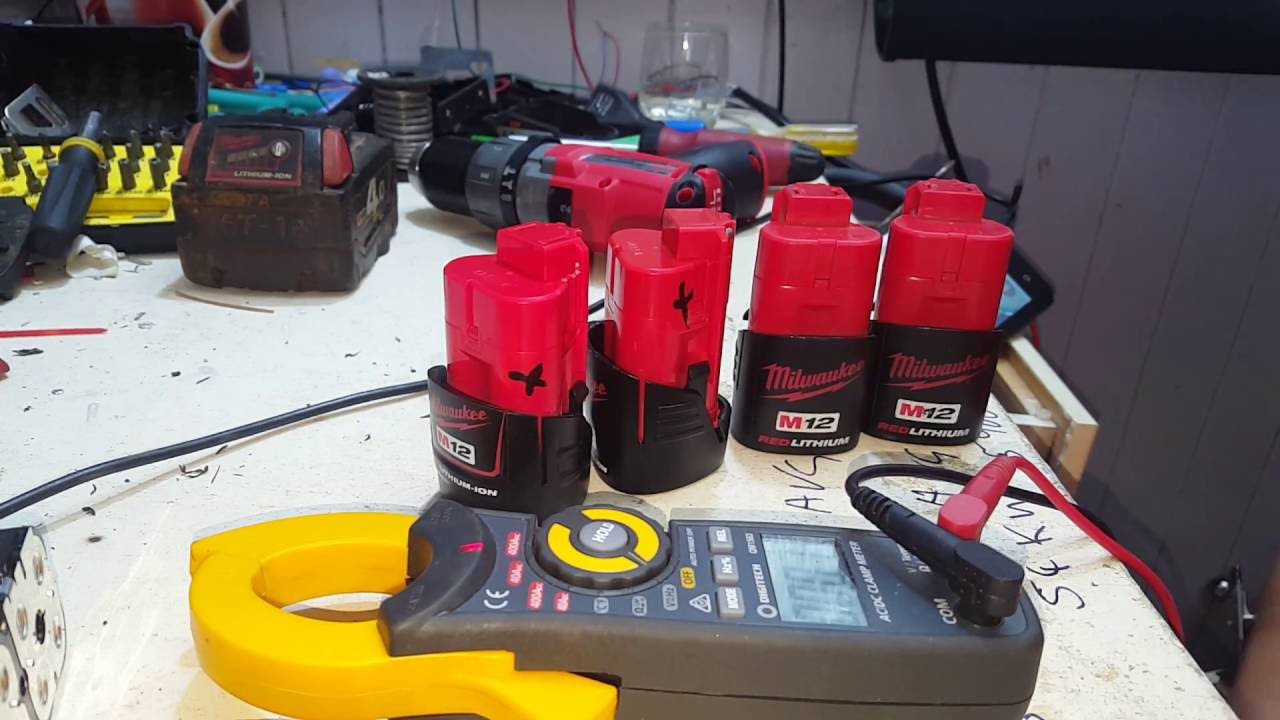 Milwaukee m12 1.5 ah battery tests and teardowns - YouTube