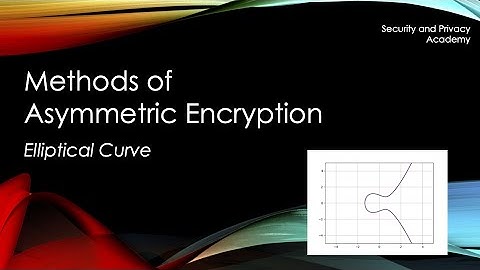 Methods for Asymmetric Encryption: Elliptic Curve