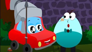 Humpty Dumpty Sat On A Wall | Little Red Car Nursery Rhymes for kids