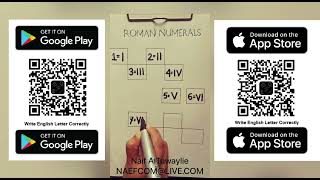 Write Roman Numerals * كتابة الأرقام الرومانية الانجليزية * Naif English  *   نايف  للإنجليزية