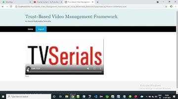 Trust Based Video Management Framework for Social Multimedia Networks _ CSE Projects _ Java