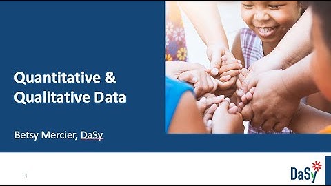 Quantitative and Qualitative Data. EC Data U by The DaSy Center