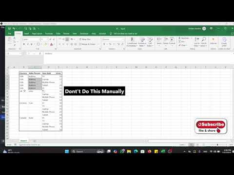 Excel Hack: How to Input the Same Data in Multiple Cells in Seconds