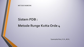 MetNum: 24. Solusi SISTEM PDB dengan Metode Runge Kutta Orde 4