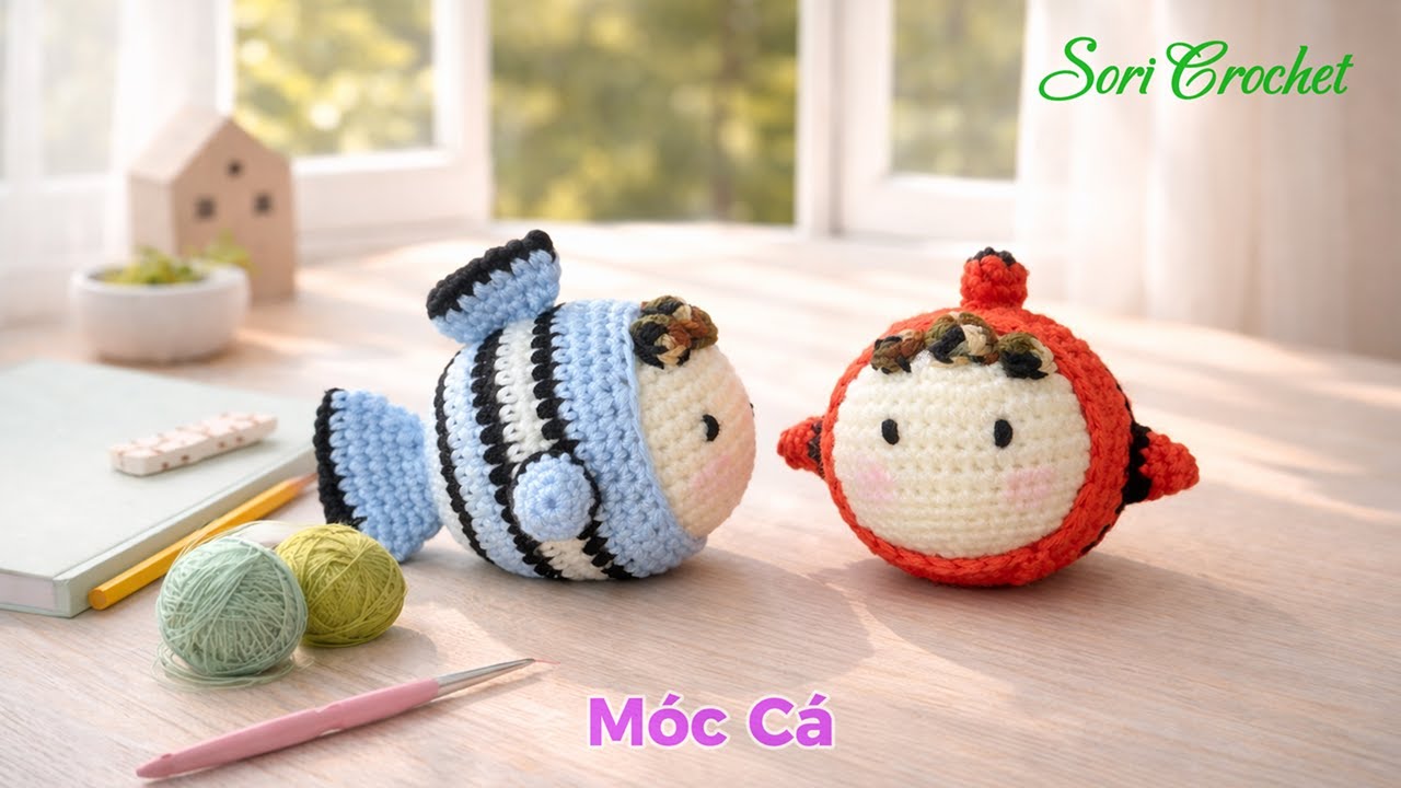 Móc Len Móc Khóa Cá 🐟🧶 | Học Móc Len Cùng Sori Crochet