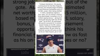 TreVeyon Henderson Net Worth & Patriots Earnings 💰🏈 Profile