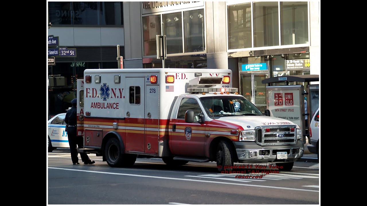ambulances responding new york lights rumbler sirens undercover police lights