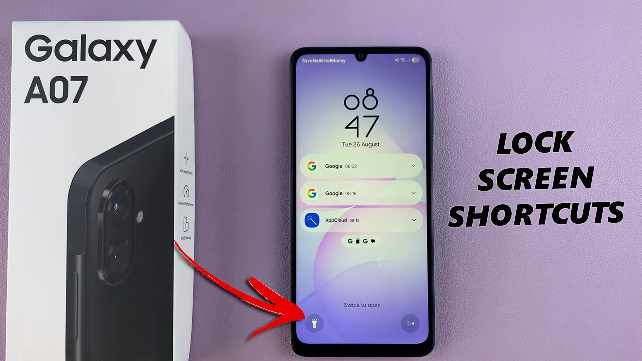 Samsung Galaxy A07: How To Add Lock Screen Shortcuts