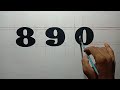 Numbers write painting by sagar paw 4to0