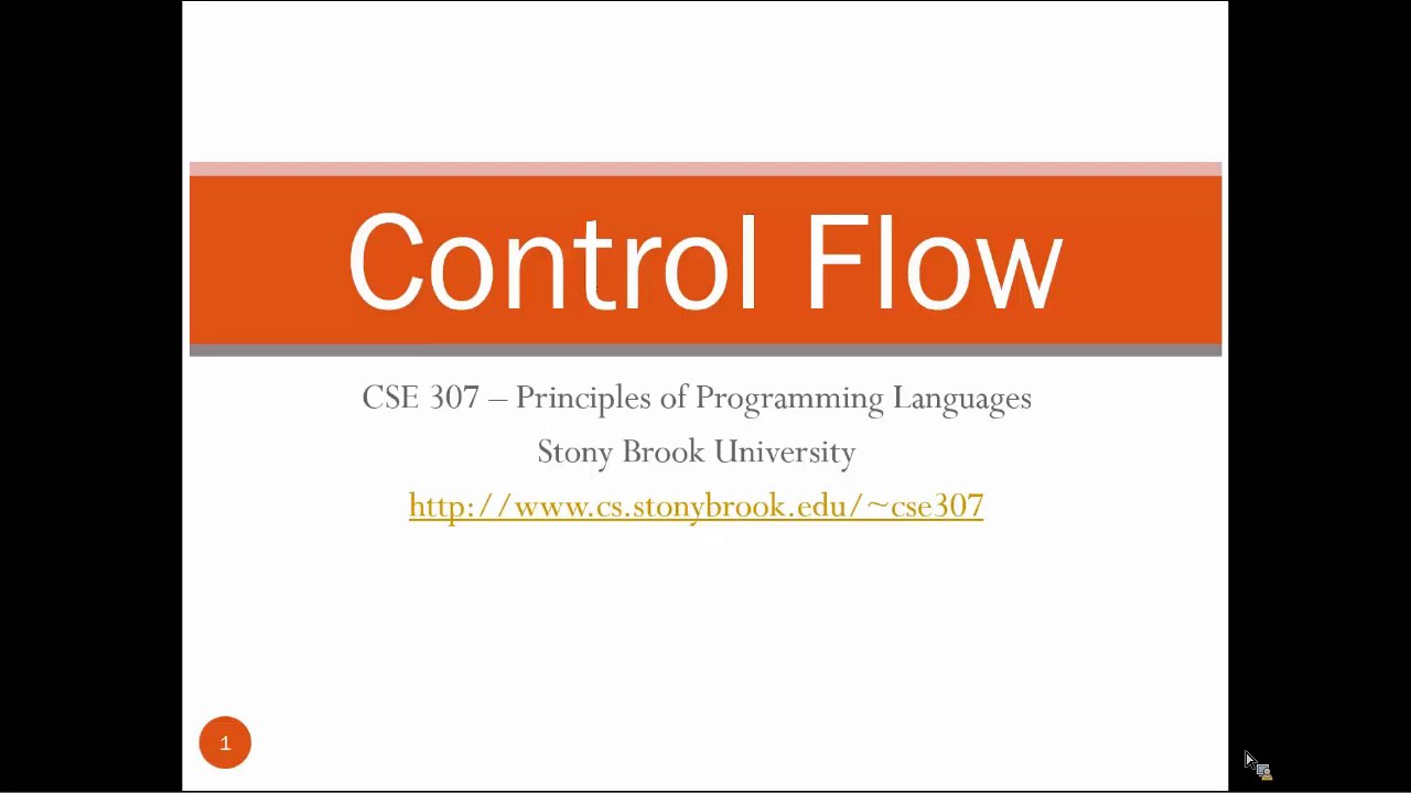 CSE307 Principles of Programming Languages course: Control Flow - YouTube