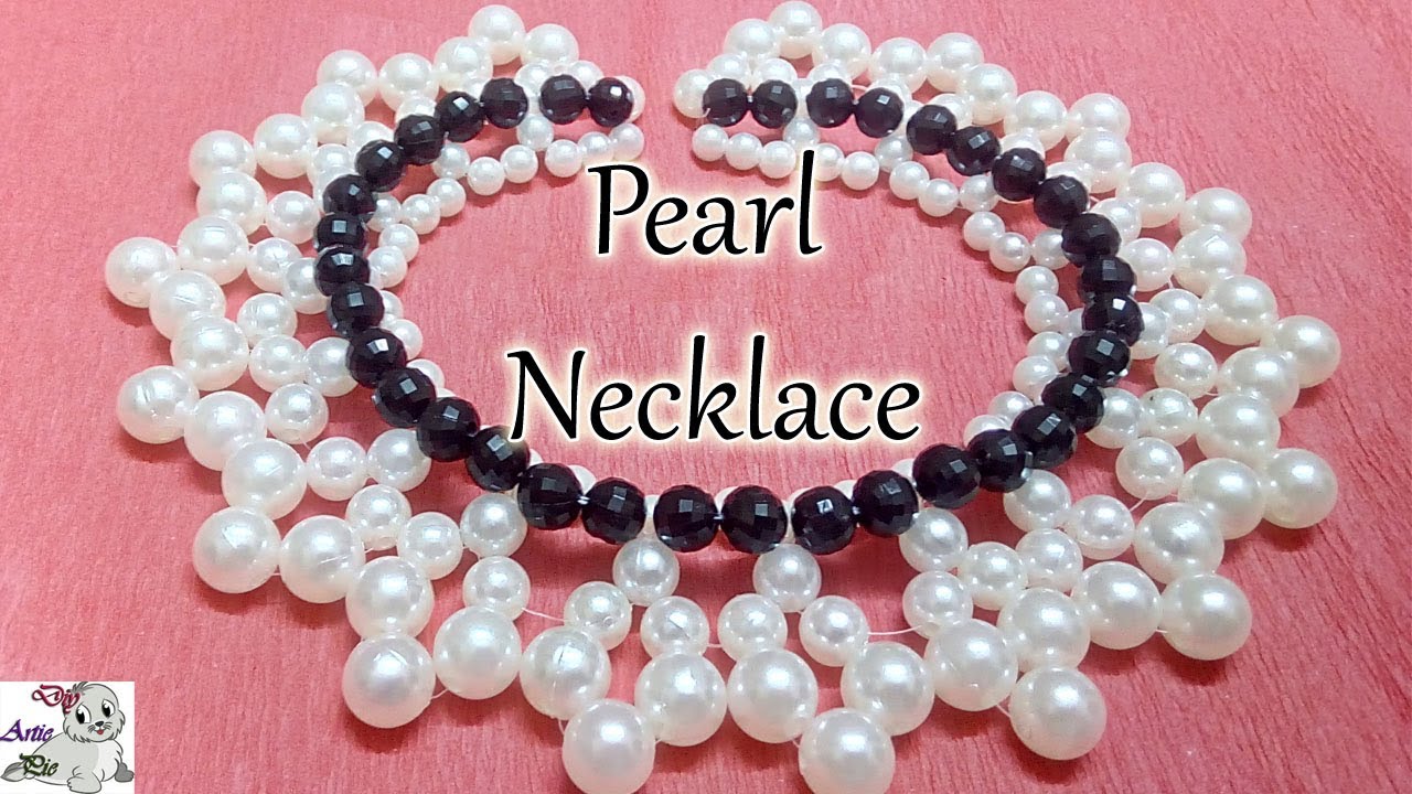 26 How to Make Pearl Beaded Necklace Diy Jewellery Making YouTube