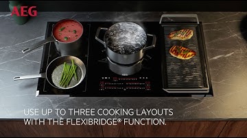 Connect up to four cooking segments with the 6000 FlexiBridge®.AEG,Hobs