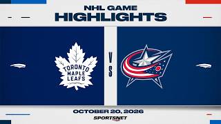 NHL Highlights | Maple Leafs vs. Blue Jackets - October 20, 2026