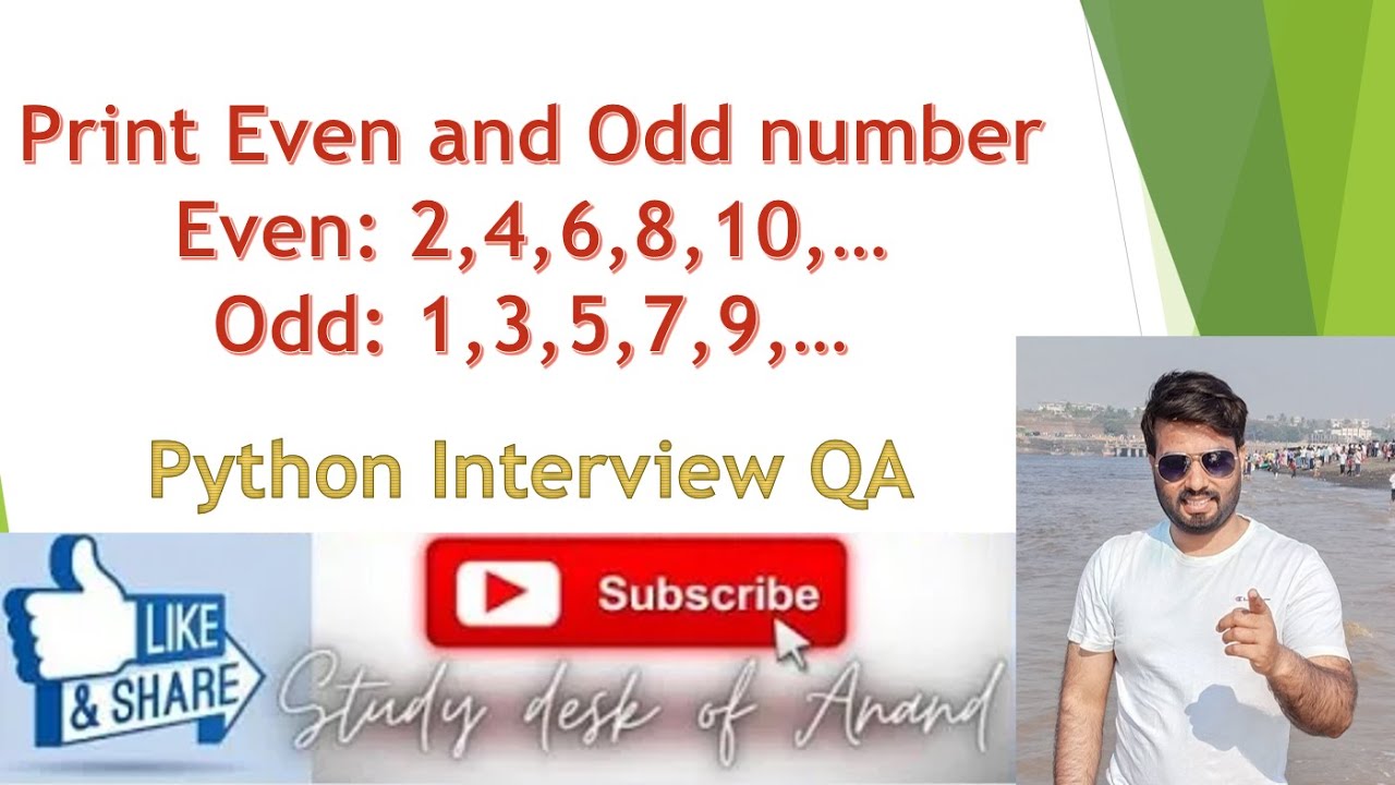 Print Even and Odd Numbers from 1 to 100 - YouTube