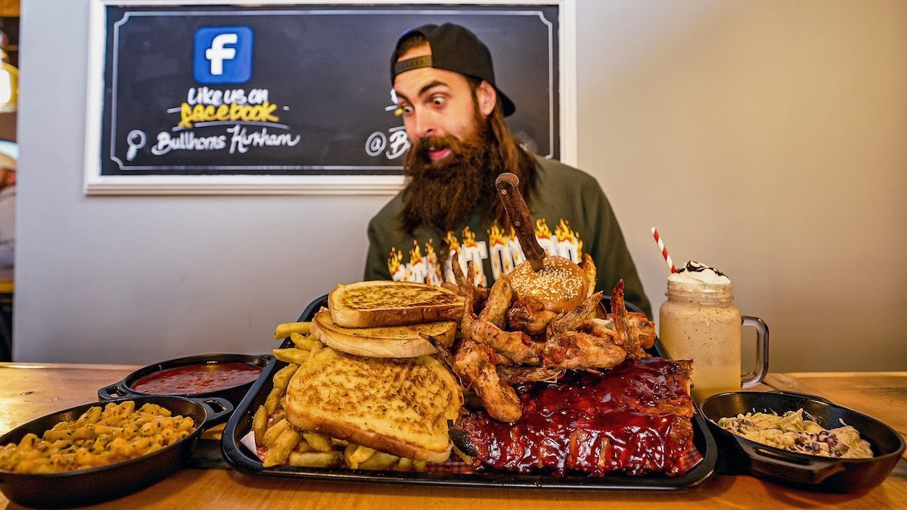 ⁣BULLHORN'S UNDEFEATED BBQ PLATTER CHALLENGE | BeardMeatsFood