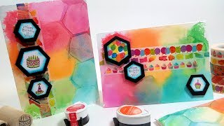 Bleeding Tissue Paper Technique: Birthday Card