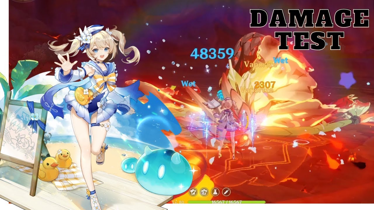 DPS Barbara damage test w/ buffs