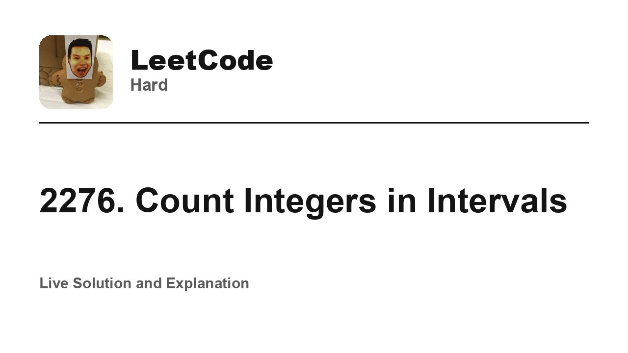2276. Count Integers in Intervals (Leetcode Hard) - YouTube