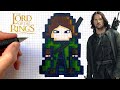 COME DISEGNARE ARAGORN PIXEL ART LORD OF THE RING